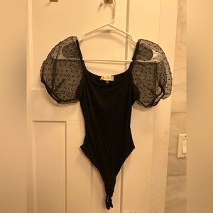 Bodysuit with fun puffy sleeves